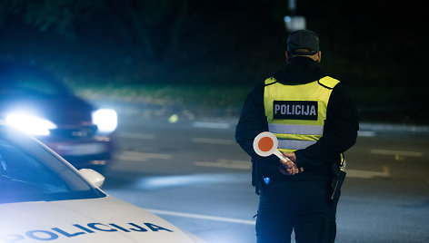 Naktinis policijos reidas Vilniaus mieste