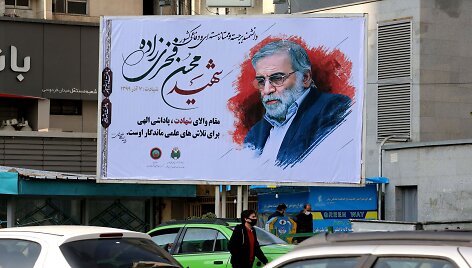 Mohseno Fakhrizadeh atvaizdas Teherane
