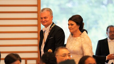 Gitanas Nausėda ir Diana Nausėdienė dalyvavo Japonijos imperatoriaus inauguracijos ceremonijoje