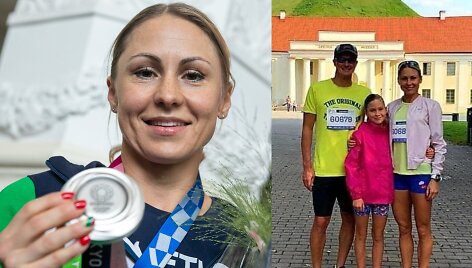 Laura Asadauskaitė su &scaron;eima