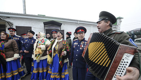 Vladimiro Putino rinkėjai Rusijoje