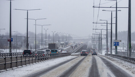 Ketvirtadienio eismo sąlygos Vilniuje