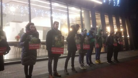 Protestas prie &bdquo;Marriott&ldquo;