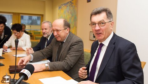 Algirdas Butkevičius dalyvauja TS-LKD frakcijos posėdyje