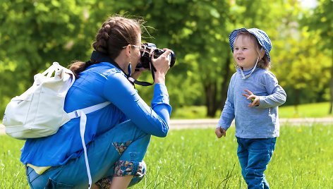 Fotografuojamas vaikas