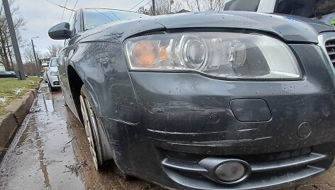 Kaune &bdquo;Audi&ldquo; kliudė namo sieną