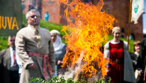 Vilniaus Gedimino kalne vyko Lietuvos Romuvos Krivės įšventimo apeiga