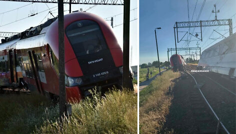 Lenkijoje susidūrė du traukiniai
