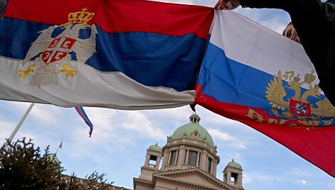 Prorusi&scaron;kas protestas Belgrade, Serbijoje