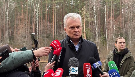 Gitanas Nausėda nelaimės vietoje