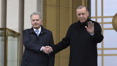 Turkijos prezidentas Recepas Tayyipas Erdoganas ir Suomijos lyderis Sauli Niinisto