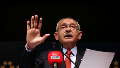 Turkijos lyderio Recepo Tayyipo Erdogano varžovas Kemalis Kilicdaroglu