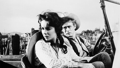 Elizabeth Taylor ir Jamesas Deanas filme &bdquo;Giant&ldquo;