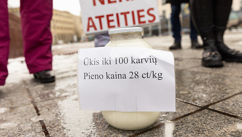 Pienininkų protestas prie Vyriausybės