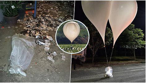 Šiukšlės – naujas Šiaurės Korėjos ginklas prieš Pietus: paleista net 260 „užminuotų“ balionų
