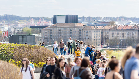 Vilniečiai džiaugėsi šilta sekmadienio popiete