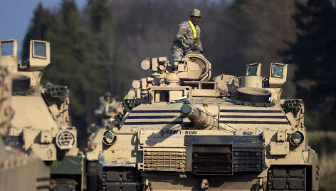 JAV kovinis tankas &bdquo;Abrams&ldquo; Lietuvoje