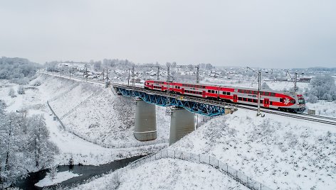 Traukinys žiemą