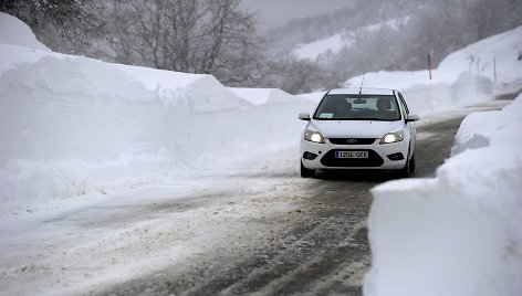 Sniegas Ispanijos šiaurėje