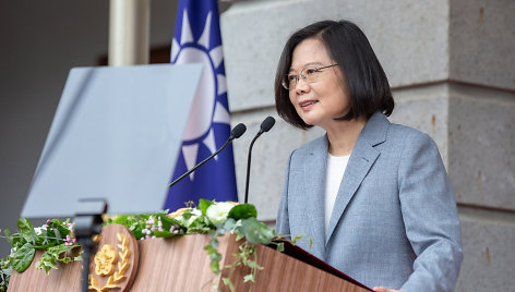 Taivano prezidentė Tsai Ing-wen buvo prisaikdinta antrai kadencijai