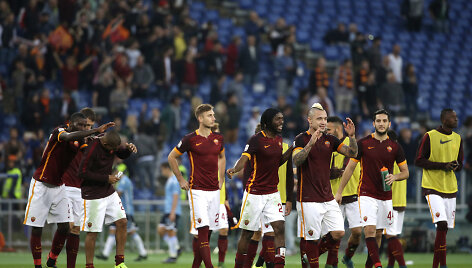 Italijos sostinės derbyje triumfavo &bdquo;Roma&ldquo;