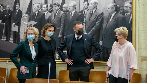 Aušrinė Armonaitė, Viktorija Čmilytė-Nielsen, Ingrida Šimonytė, Gabrielius Landsbergis