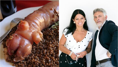 Jurga ir Paulius Jurkevičiai ir jų ruo&scaron;tas patiekalas