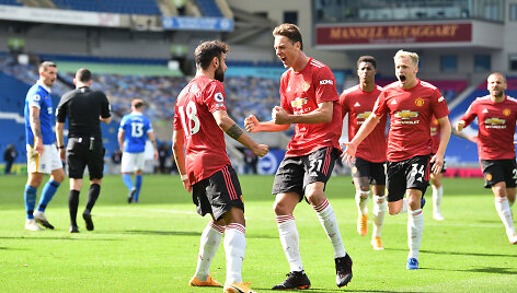 &bdquo;Manchester United&ldquo; &scaron;venčia lemiamą Bruno Fernandeso baudinį