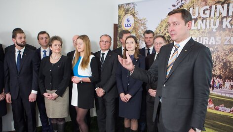 Artūras Zuokas ir Lietuvos Laisvės sąjungos kandidatai Vilniuje.