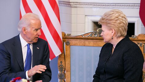JAV viceprezidentas Joe Bidenas ir Lietuvos prezidentė Dalia Grybauskaitė