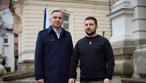 Lenkijos prezidentas Andrzejus Duda ir Ukrainos lyderis Volodymyras Zelenskis