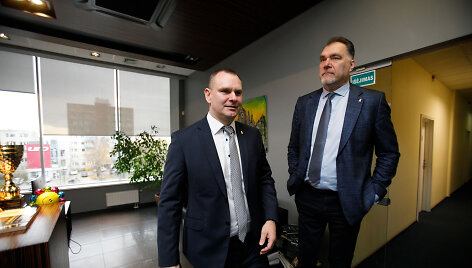 Mindaugas &Scaron;pokas ir Arvydas Sabonis