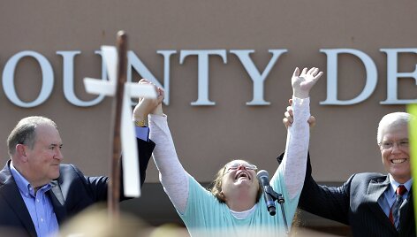 Kim Davis paleista i&scaron; are&scaron;tinės