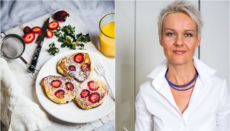 Nida Degutienė ir jos kepti jogurtiniai blynai