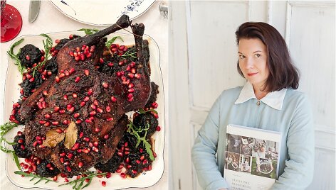 Renata Ničajienė ir jos ruo&scaron;tas &scaron;ventinis patiekalas