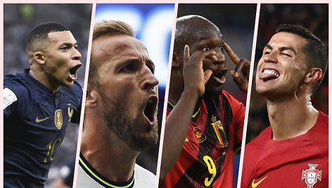 K.Mbappe, H.Kane'as, R.Lukaku, C.Ronaldo – vieni iš rimčiausių pretendentų laimėti Aukso batelį.