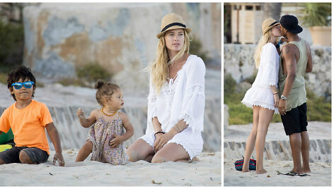 Modelis Doutzen Kroes su &scaron;eima Ibisoje
