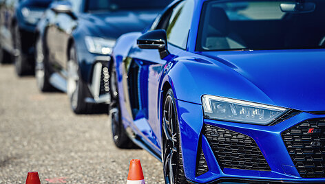 Naujausi &bdquo;Audi RS&ldquo; modeliai i&scaron;bandyti &bdquo;Nemuno žiedo&ldquo; lenktynių trasoje