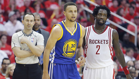 Stephenas Curry ir Patrickas Beverley