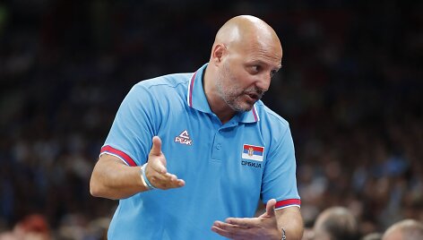 Kontrolinės rungtynės Belgrade: Serbija &ndash; Lietuva. Aleksandras Džordževičius.