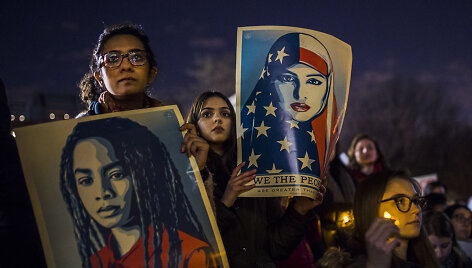 Protestas prie&scaron; D.Trumpo imigracijos politiką