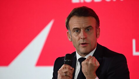Pracūzijos prezidentas Emmanuelis Macronas