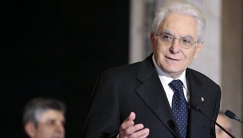 Italijos prezidentas S.Mattarella.