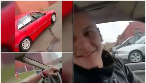 Klaipėdietė Jevgenija patyrė &scaron;oką, kai socialiniuose tinkluose pamatė savo BMW, chuligani&scaron;kai vairuojamą svetimo vaikino