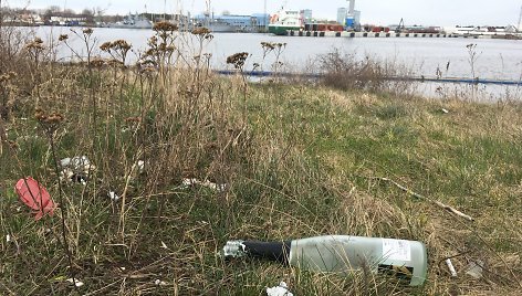 Smeltės botaninis draustinis Malkų įlankoje paverstas šiukšlynu