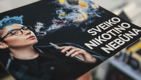 M.Majausko lankstinukas &bdquo;Nebūna sveiko nikotino&ldquo;