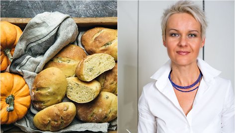 Nida Degutienė ir jos keptos moliūgų duonelės