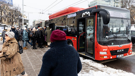 Vilniaus viešasis transportas streiko metu