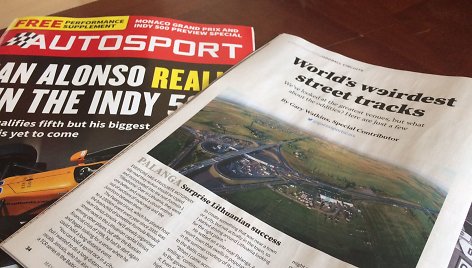 Straipsnis apie Palangos lenktynes „Autosport“ žurnale