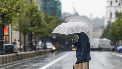 Vilnių i&scaron;prausė sinoptikų prognozuota liūtis